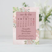 Roos Waterverf Floral Wedding Agenda Save The Date (Staand voorkant)