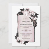 Roos Waterverf Floral Wedding Rustic Dusty Kaart (Voorkant)