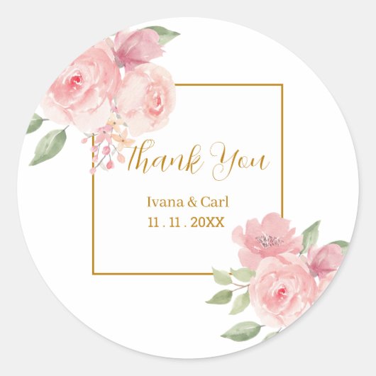 ROOS Waterverf Flower Label (Voorkant)