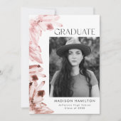 Roos Waterverf Kristal Fotogradatie Partij Kaart (Voorkant)