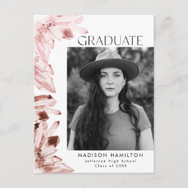 Roos Waterverf Kristal Fotogradatie Partij Uitnodiging Briefkaart