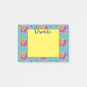 Roos Waterverf Kunst Vrouwen Naam Post it Notes (Voorkant)