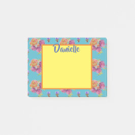 Roos Waterverf Kunst Vrouwen Naam Post it Notes
