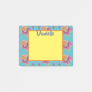Roos Waterverf Kunst Vrouwen Naam Post it Notes