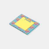 Roos Waterverf Kunst Vrouwen Naam Post it Notes (Schuin)