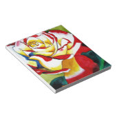 Roos waterverf oorspronkelijke kunstbloem notitieblok (Schuin)