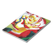 Roos waterverf oorspronkelijke kunstbloem notitieblok (Linkerzijde)