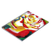 Roos waterverf oorspronkelijke kunstbloem notitieboek (Linkerzijde)