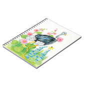 Roos waterverf Ostrich Notitieboek (Linkerzijde)