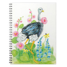 Roos waterverf Ostrich