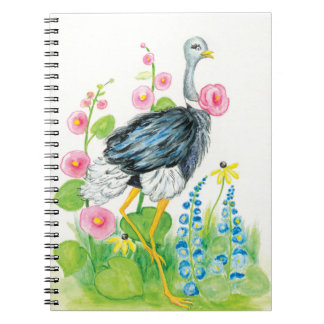 Roos waterverf Ostrich Notitieboek