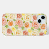 Roos waterverf Pattered Case-Mate iPhone Case (Achterkant (horizontaal))