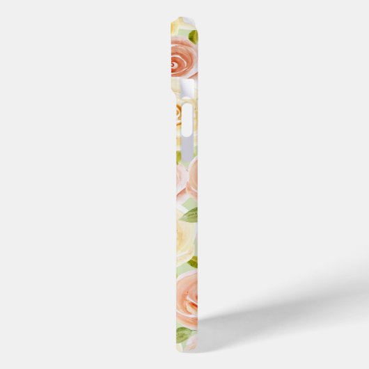 Roos waterverf Pattered Case-Mate iPhone Case (Achterkant / Links)