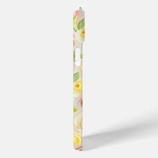 Roos waterverf Pattered Case-Mate iPhone Case (Achterkant / Rechts)