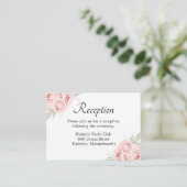 Roos Waterverf Pink Floral Weddenschap Informatiekaartje (Staand voorkant)