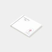 Roos waterverf post-it® notes (Schuin)