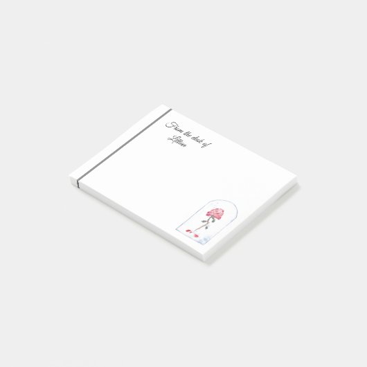 Roos waterverf post-it® notes (Schuin)