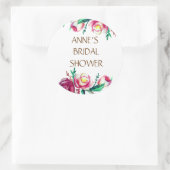 Roos Waterverven Vrijgezellenfeest Sticker (Tas)