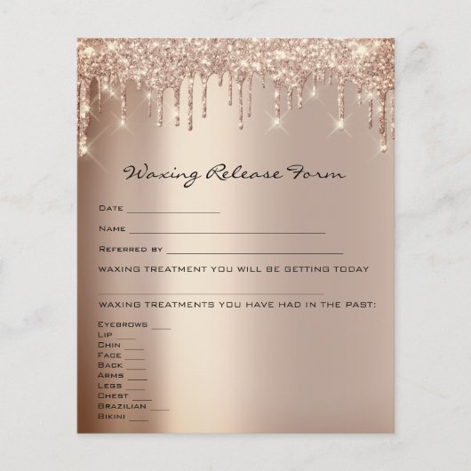 Roos Waxing Depilation Liability Waiver Release Flyer (Voorkant)