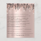 Roos Waxing Depilation Liability Waiver Release Flyer (Achterkant)