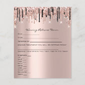 Roos Waxing Depilation Liability Waiver Release Flyer (Voorkant)