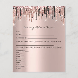 Roos Waxing Depilation Liability Waiver Release Flyer