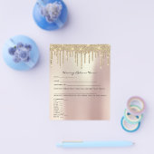 Roos Waxing Depilation Liability Waiver Release Flyer (Enkel)