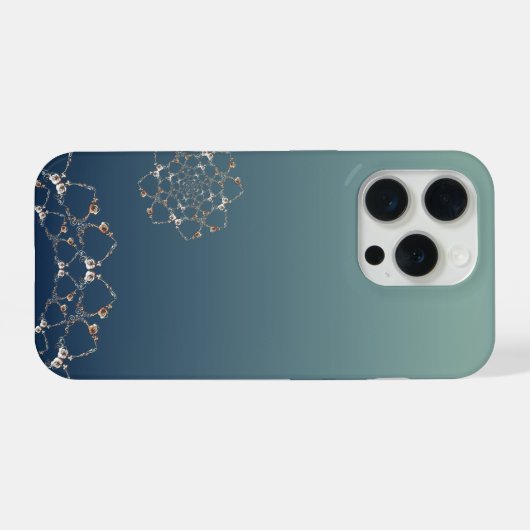 Roos Web Gradiënt Blauw iPhone Hoesje (Achterkant horizontaal)