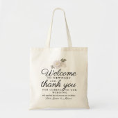 Roos Weddenschap Welkom Dank je Hotel Bag Tote Bag (Voorkant)