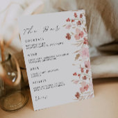 Roos Wedding Bar Menu Sign Sjabloon, Kaart