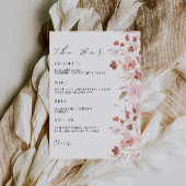 Roos Wedding Bar Menu Sign Sjabloon, Kaart