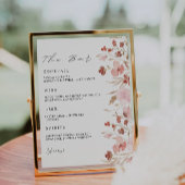 Roos Wedding Bar Menu Sign Sjabloon, Kaart