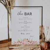Roos Wedding Bar Menu Sign Sjabloon Poster