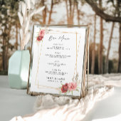 Roos Wedding Bar Menu Sign Sjabloon Poster