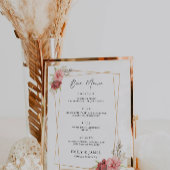 Roos Wedding Bar Menu Sign Sjabloon Poster