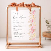 Roos Wedding Bar Menu Sign Sjabloon Poster