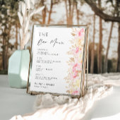 Roos Wedding Bar Menu Sign Sjabloon Poster