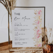 Roos Wedding Bar Menu Sign Sjabloon Poster