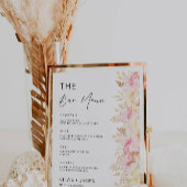 Roos Wedding Bar Menu Sign Sjabloon Poster