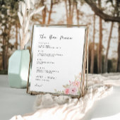 Roos Wedding Bar Menu Sign Sjabloon Poster