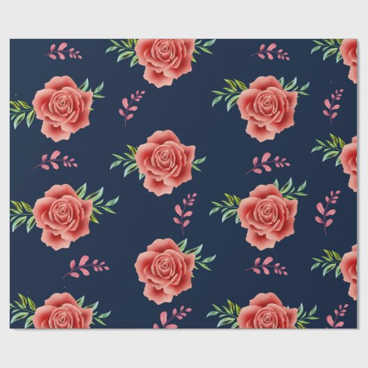 Roos Wedding Cadeaupapier (Vlak)