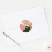Roos Wedding Dank je wel Ronde Sticker (Envelop)