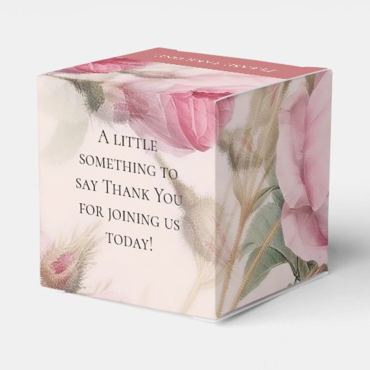  Roos Wedding Favor Box Bedankdoosjes (Achterkant)