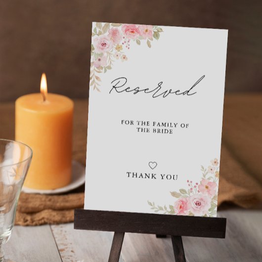 Roos Wedding Gereserveerde bruid's familie Sign Sj Kaart