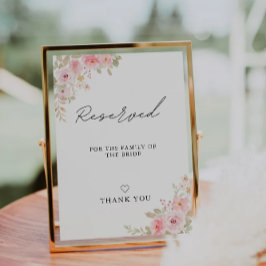 Roos Wedding Gereserveerde bruid's familie Sign Sj Kaart