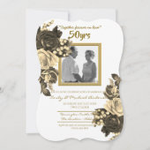  Roos Wedding Jubileum - 50ste Golden Kaart (Voorkant)