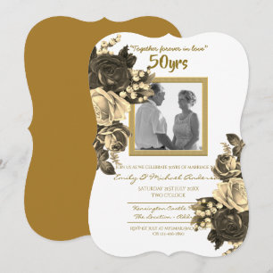  Roos Wedding Jubileum - 50ste Golden Kaart