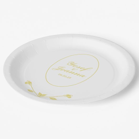 Roos Wedding Papieren Bordje (Gekanteld)