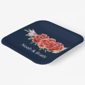 Roos Wedding Papieren Bordje (Gebogen)