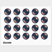 Roos Wedding Ronde Sticker (Vel)